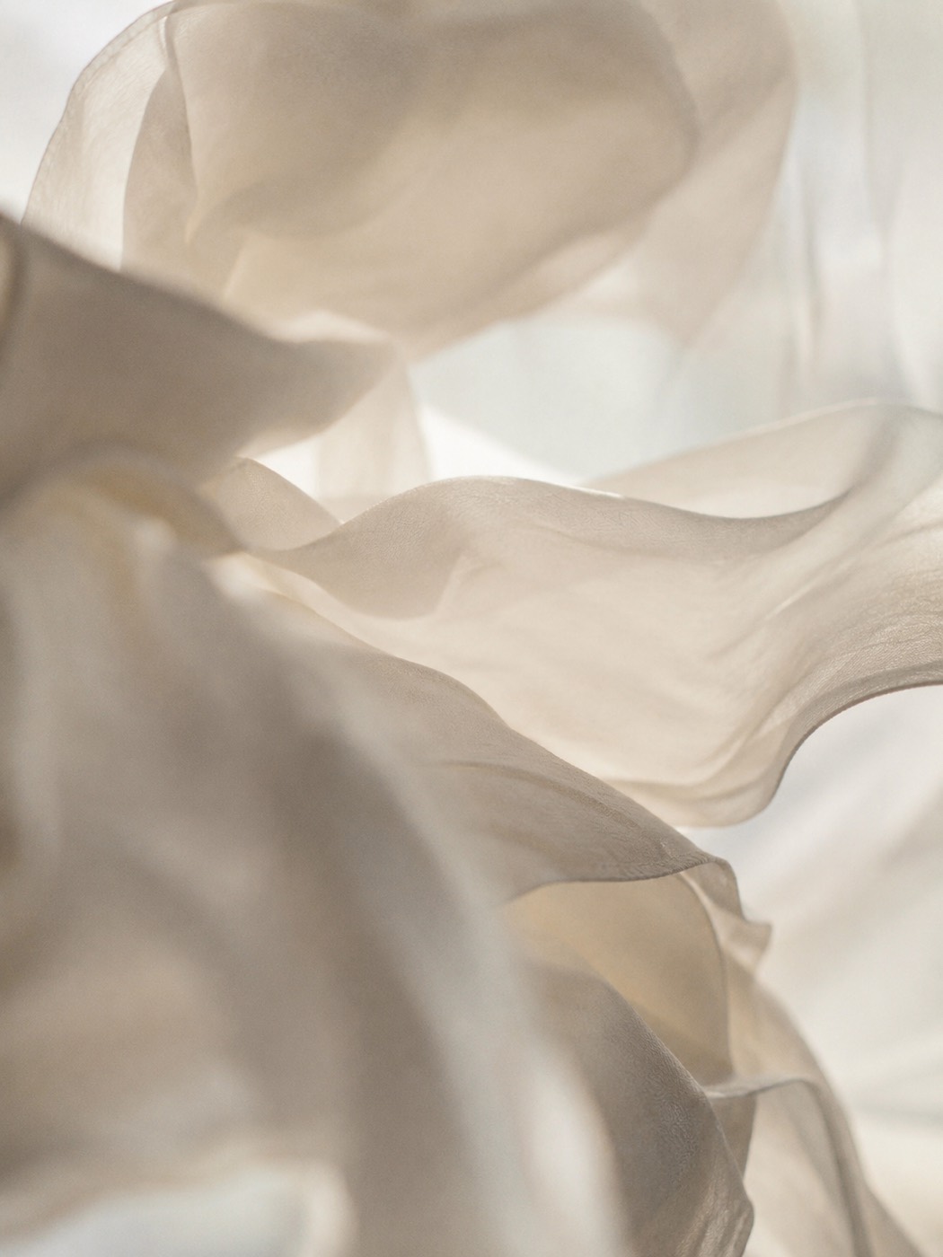 Air — sheer floating silk.